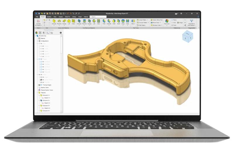Alibre 3D-Modell — Präzisionsmodellierung