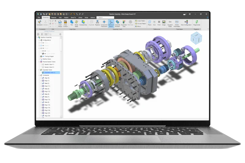 Baugruppenmodellierung in Alibre Software