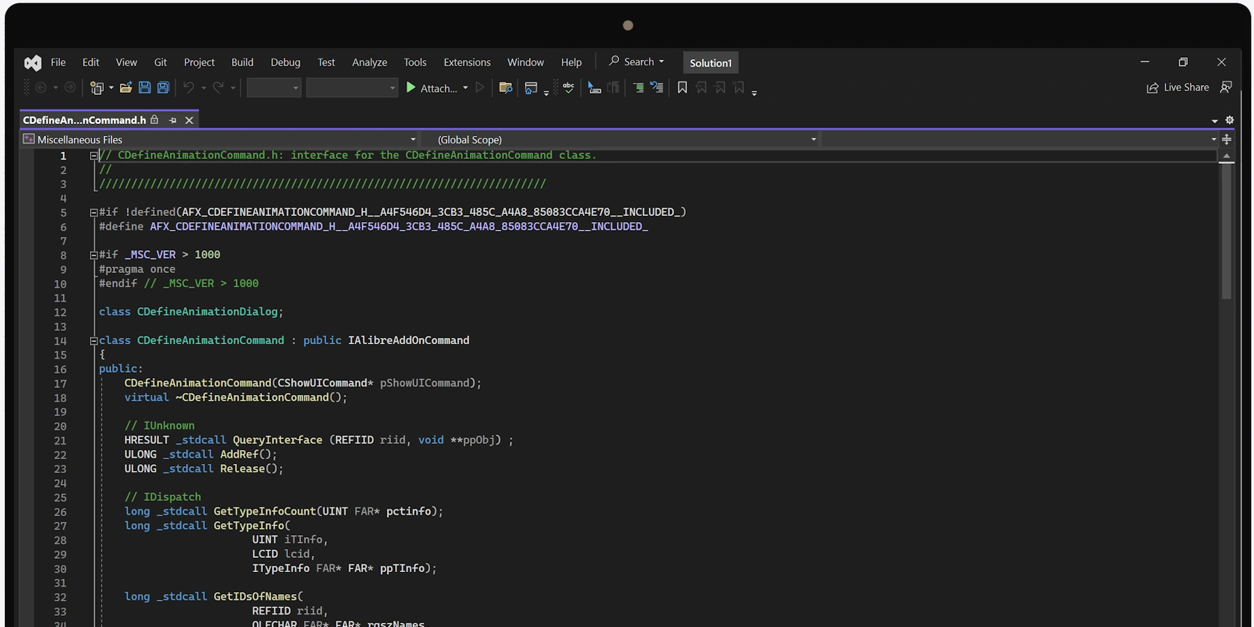 API von Alibre Design auf dem Laptop