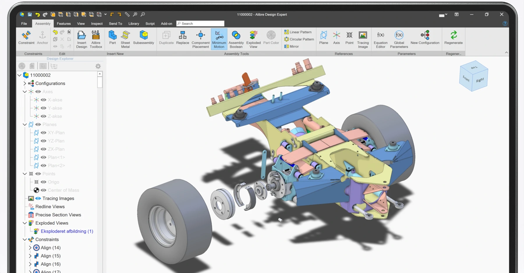 3D Modell auf Alibre Design auf dem Laptop