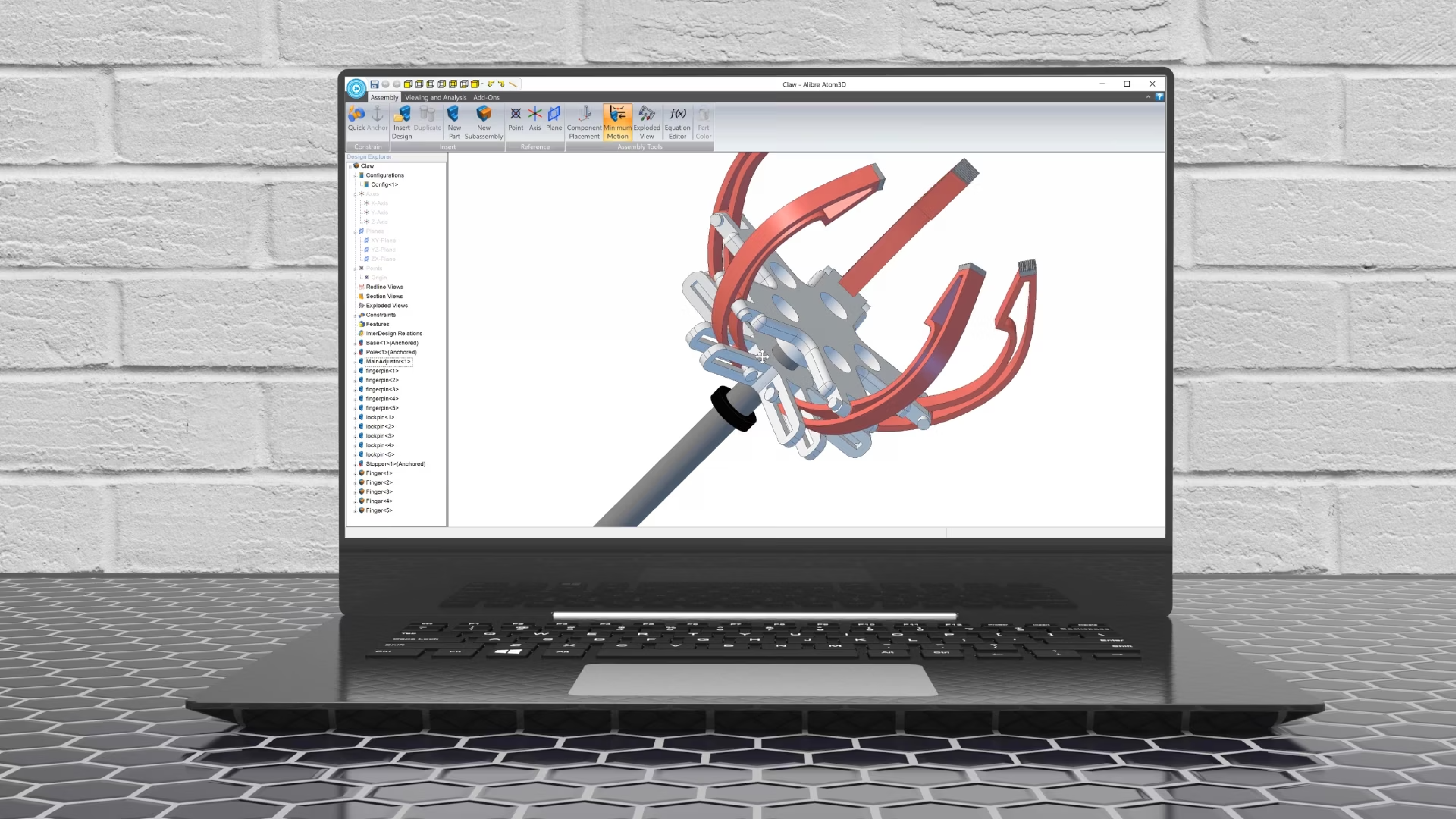 Hero laptop atom3d clock Alibre Design